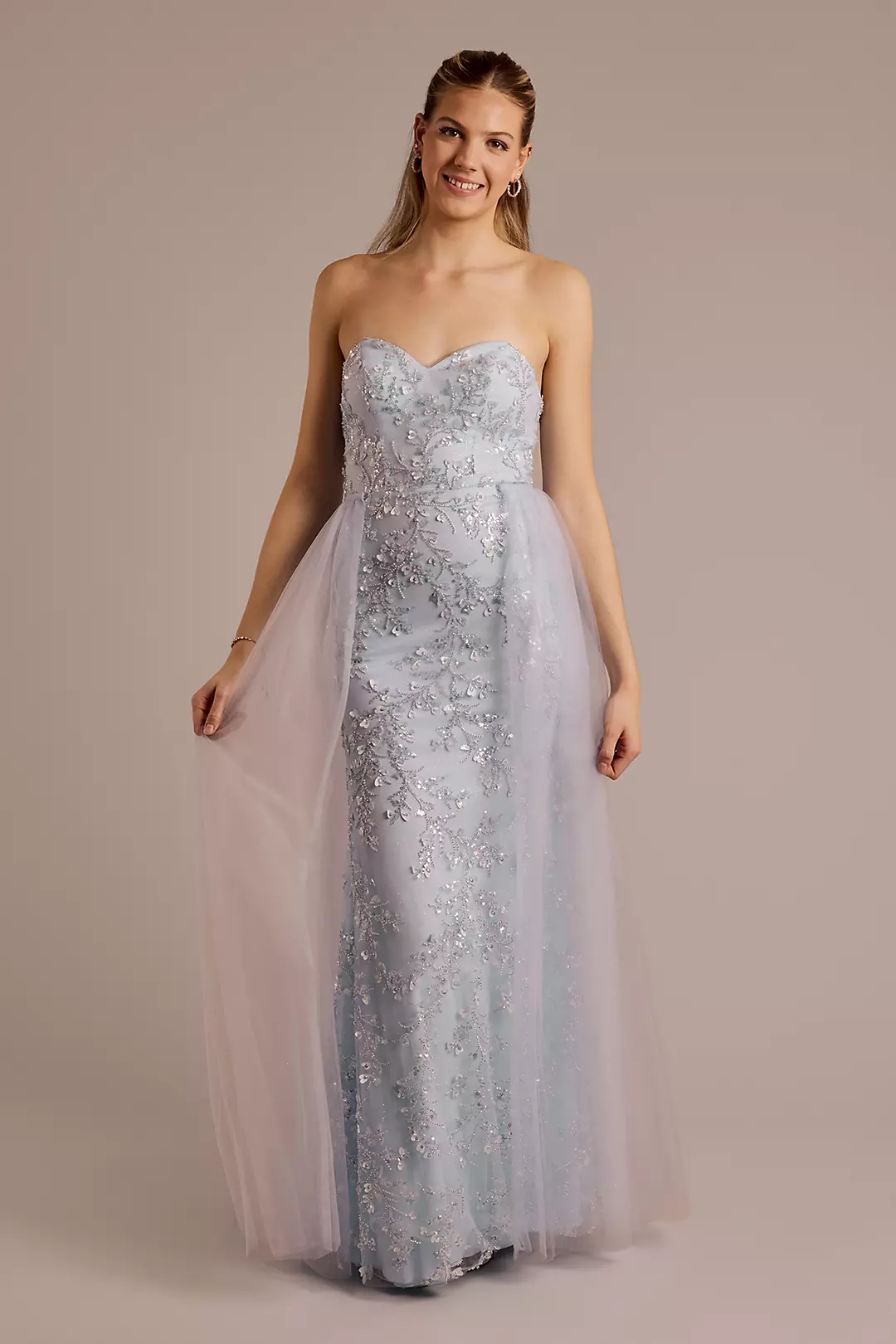 Embellished Sheath with Detachable Train - Image 3