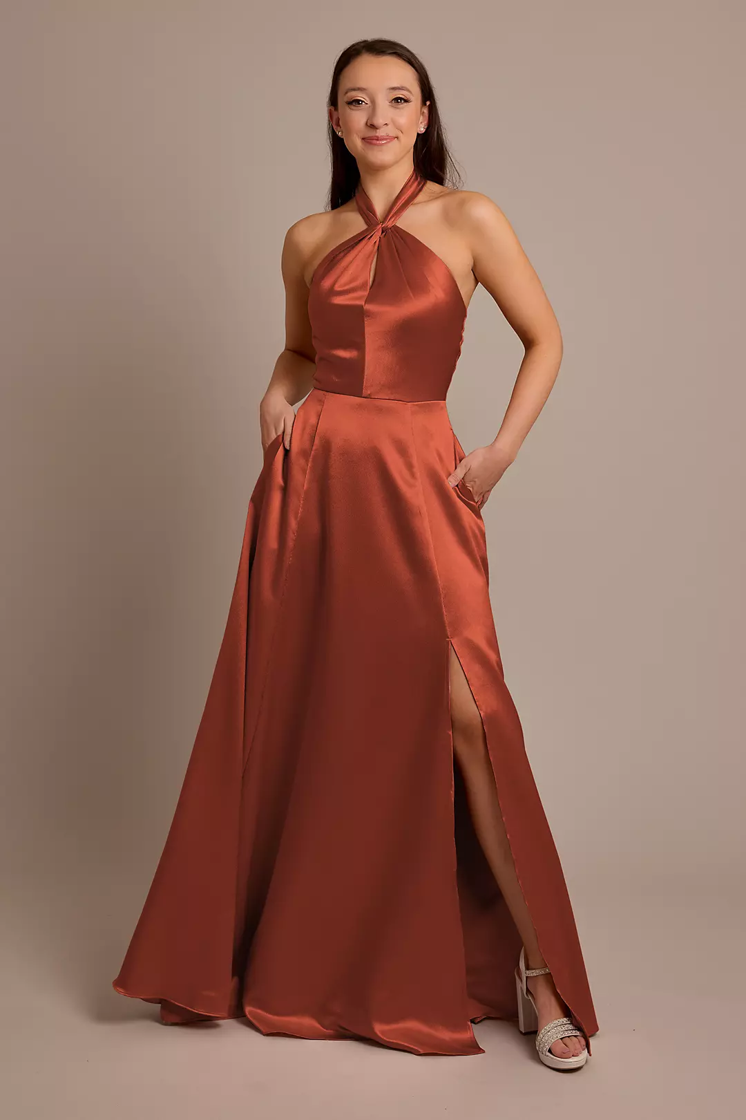 Luxe Charmeuse Halter Dress - Image 17