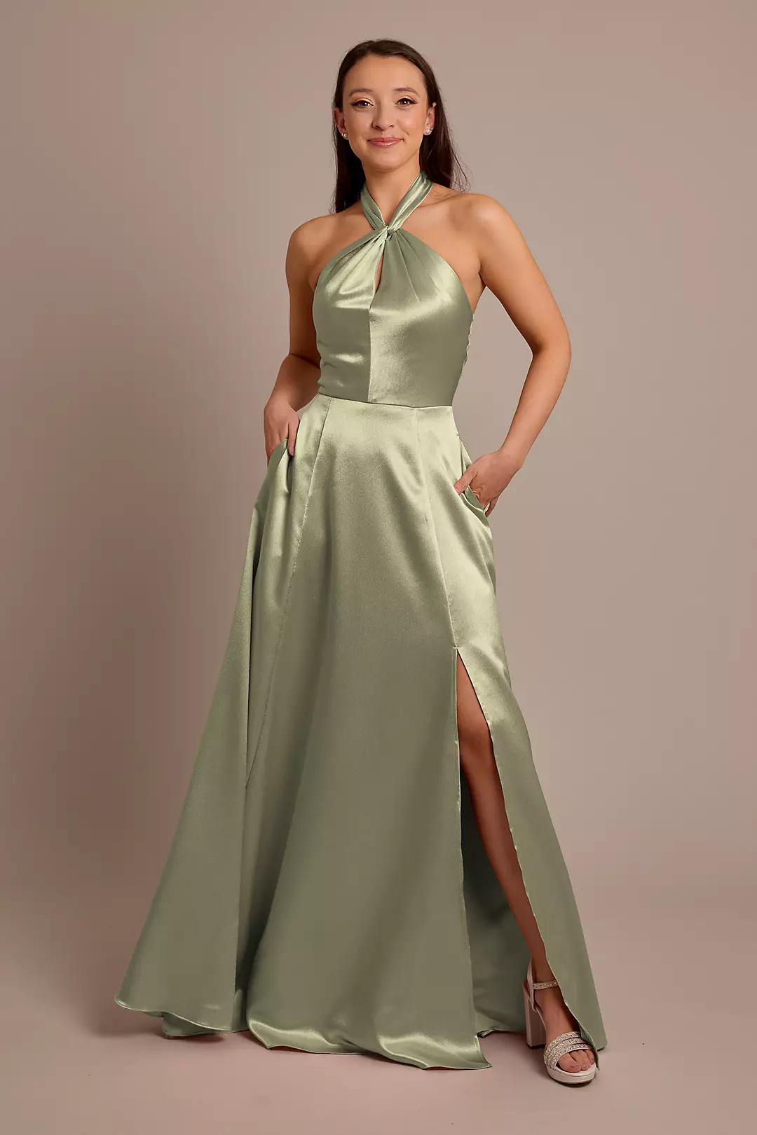 Luxe Charmeuse Halter Dress - Image 20