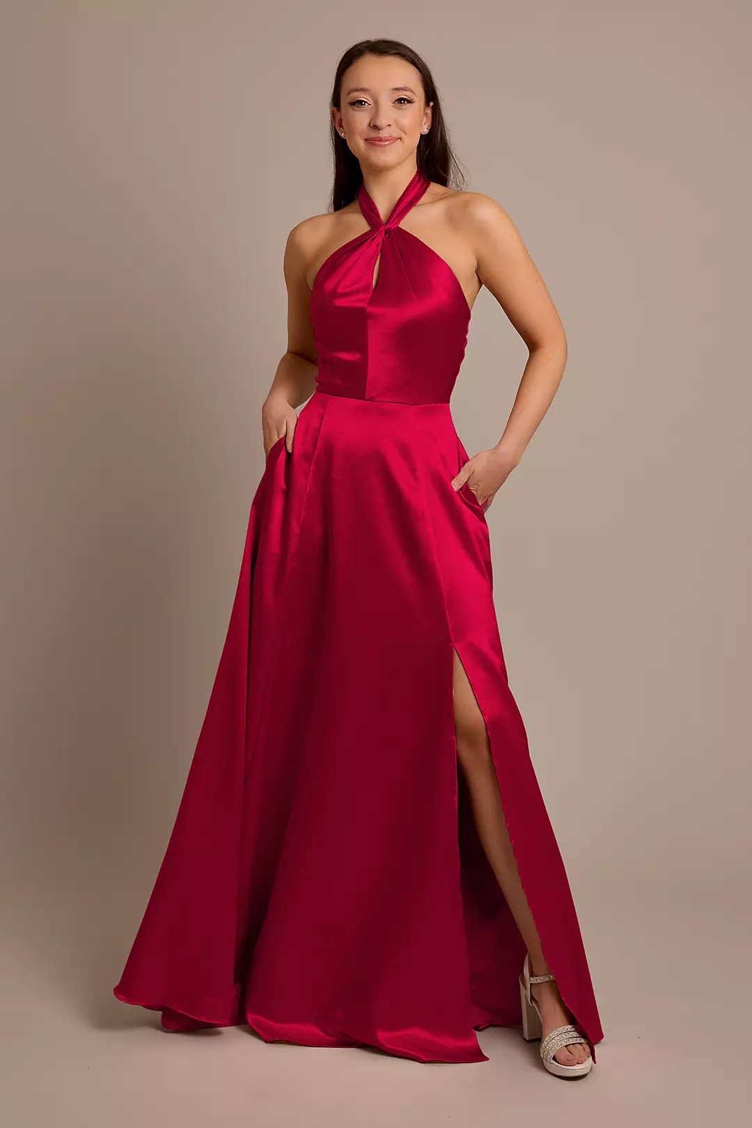 Luxe Charmeuse Halter Dress - Image 21