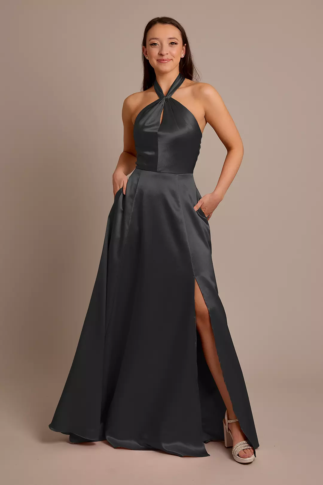 Luxe Charmeuse Halter Dress - Image 23