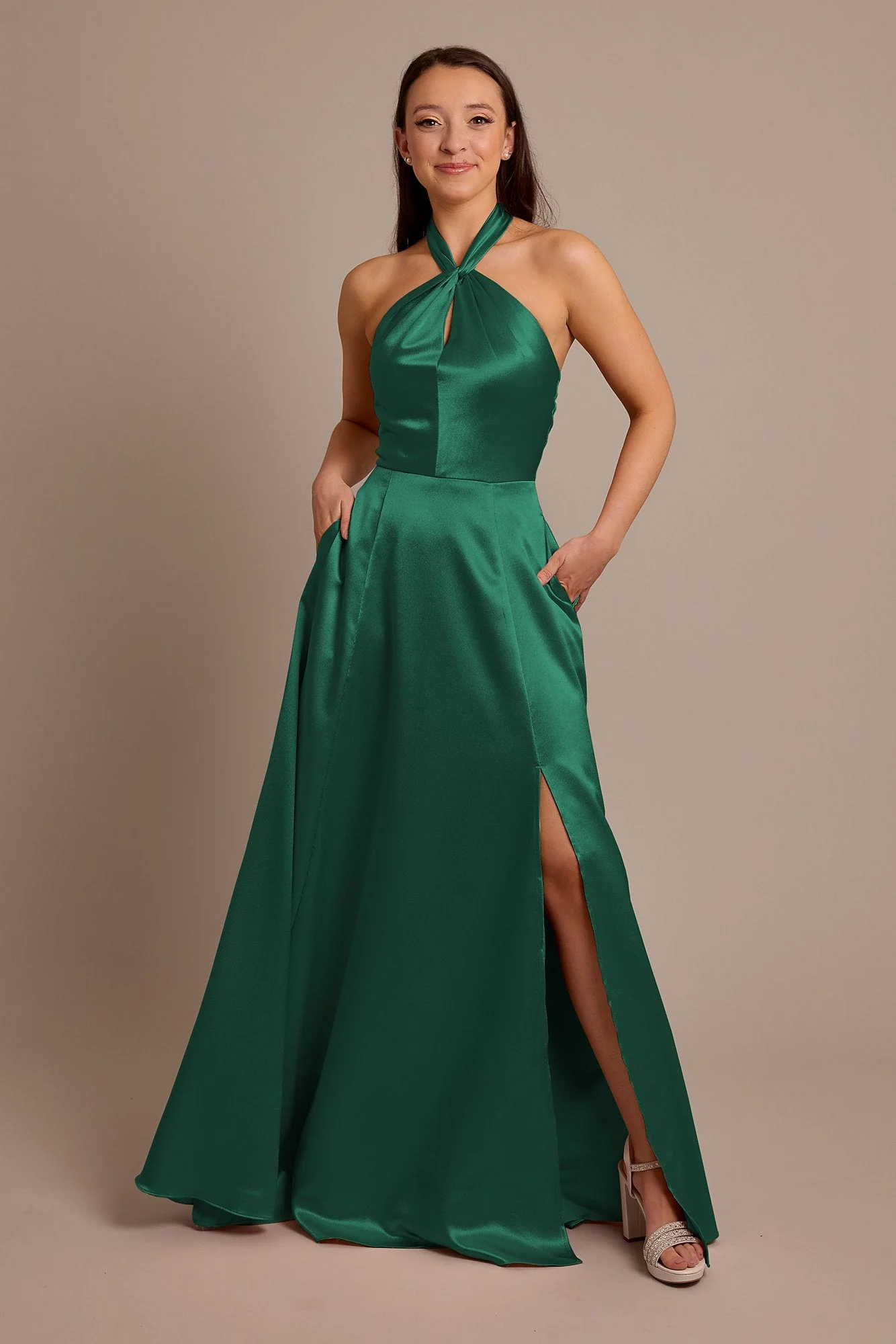 Luxe Charmeuse Halter Dress - Image 24