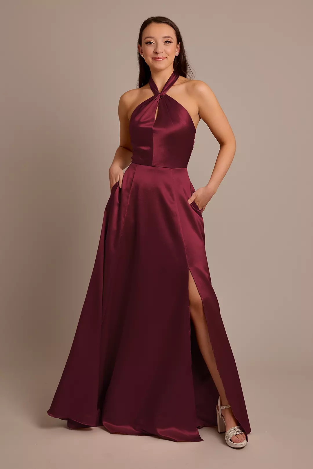 Luxe Charmeuse Halter Dress - Image 25