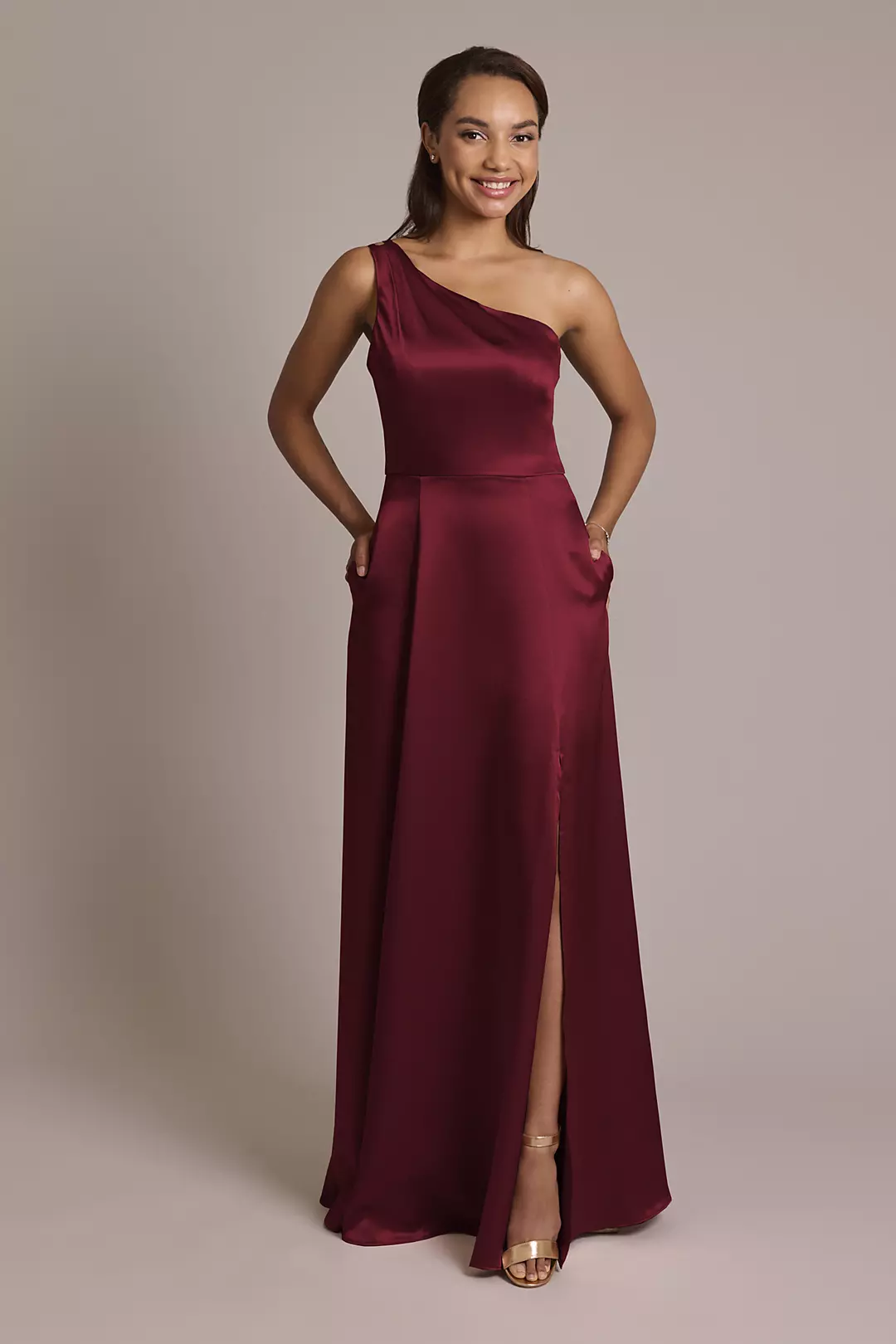 Luxe Charmeuse One-Shoulder Dress - Image 20
