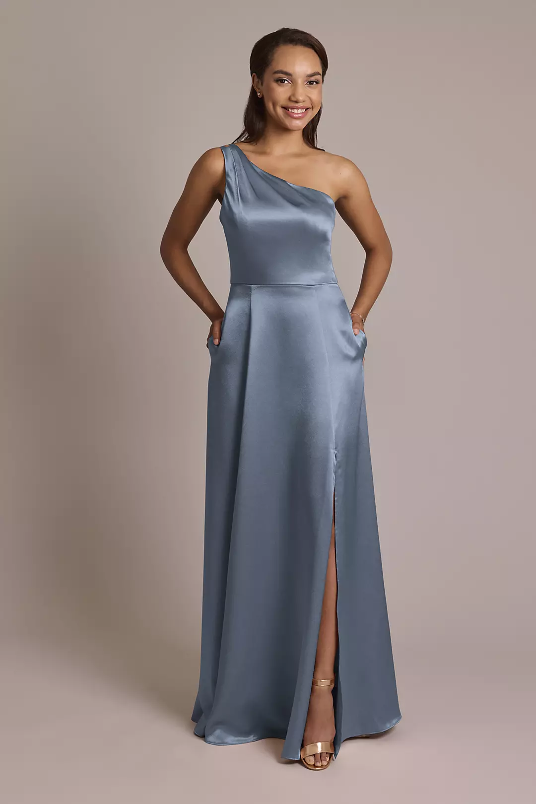 Luxe Charmeuse One-Shoulder Dress - Image 32