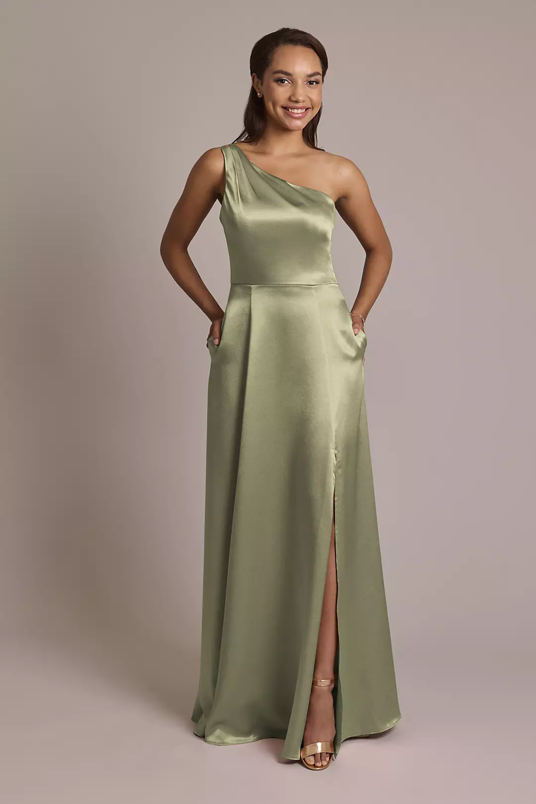 Luxe Charmeuse One-Shoulder Dress - Image 43