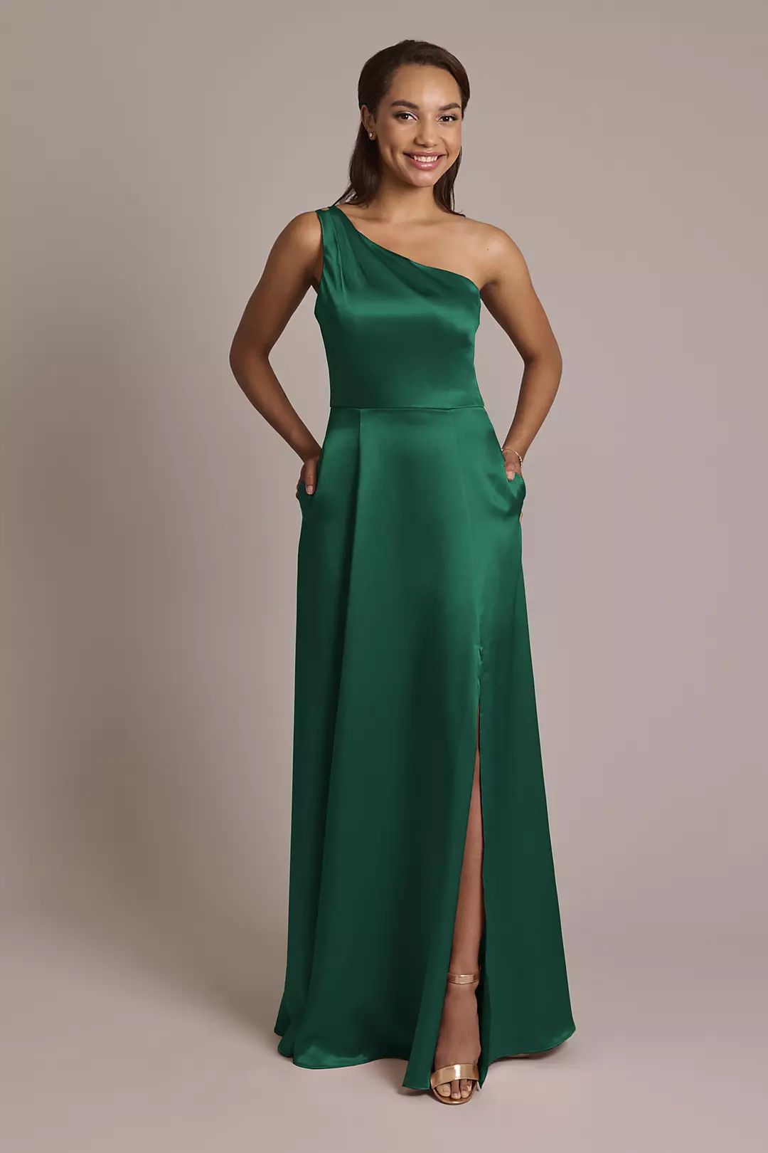 Luxe Charmeuse One-Shoulder Dress - Image 44