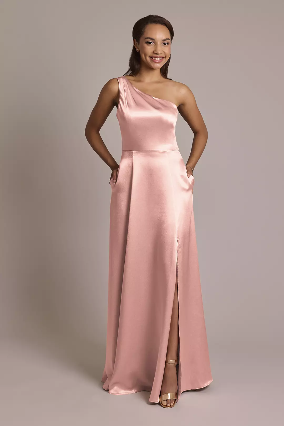 Luxe Charmeuse One-Shoulder Dress - Image 46