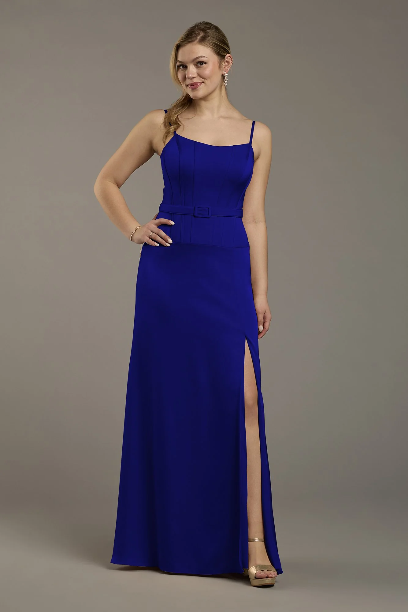 Matte Satin Drop Waist Corset Dress - Image 8