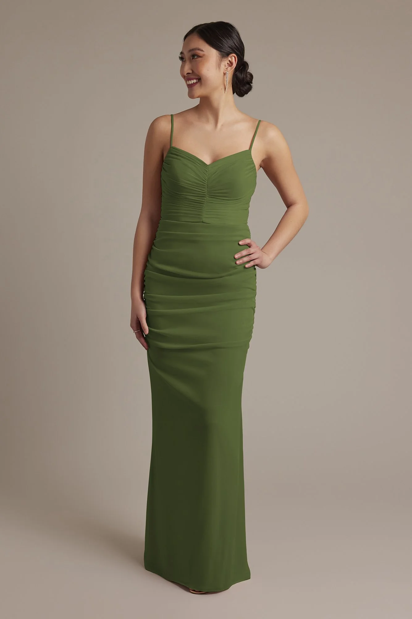 Mesh Ruched Sweetheart Dress - Image 10