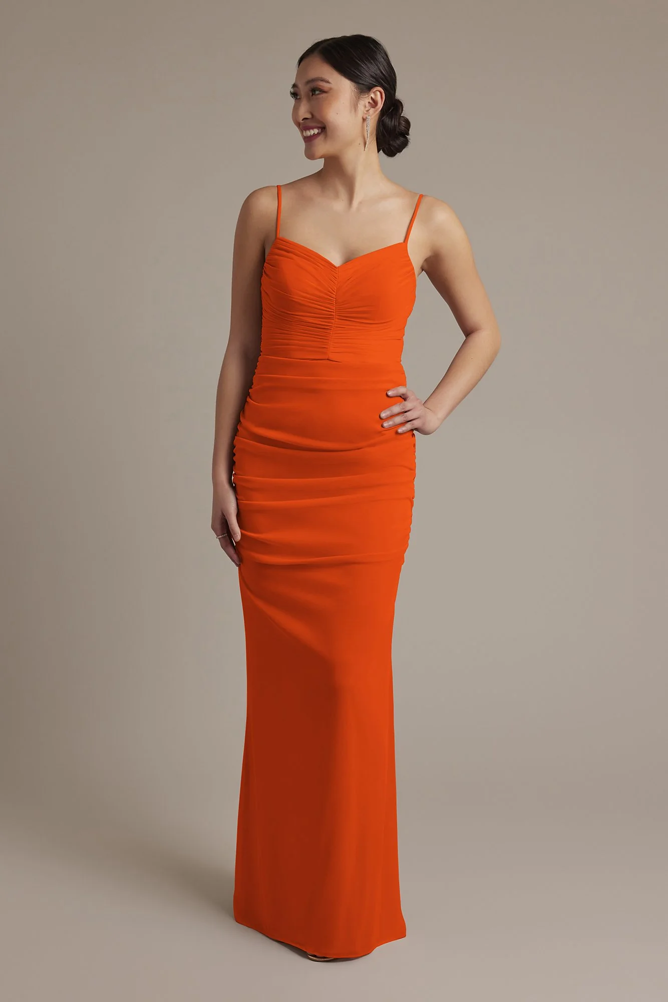 Mesh Ruched Sweetheart Dress - Image 11