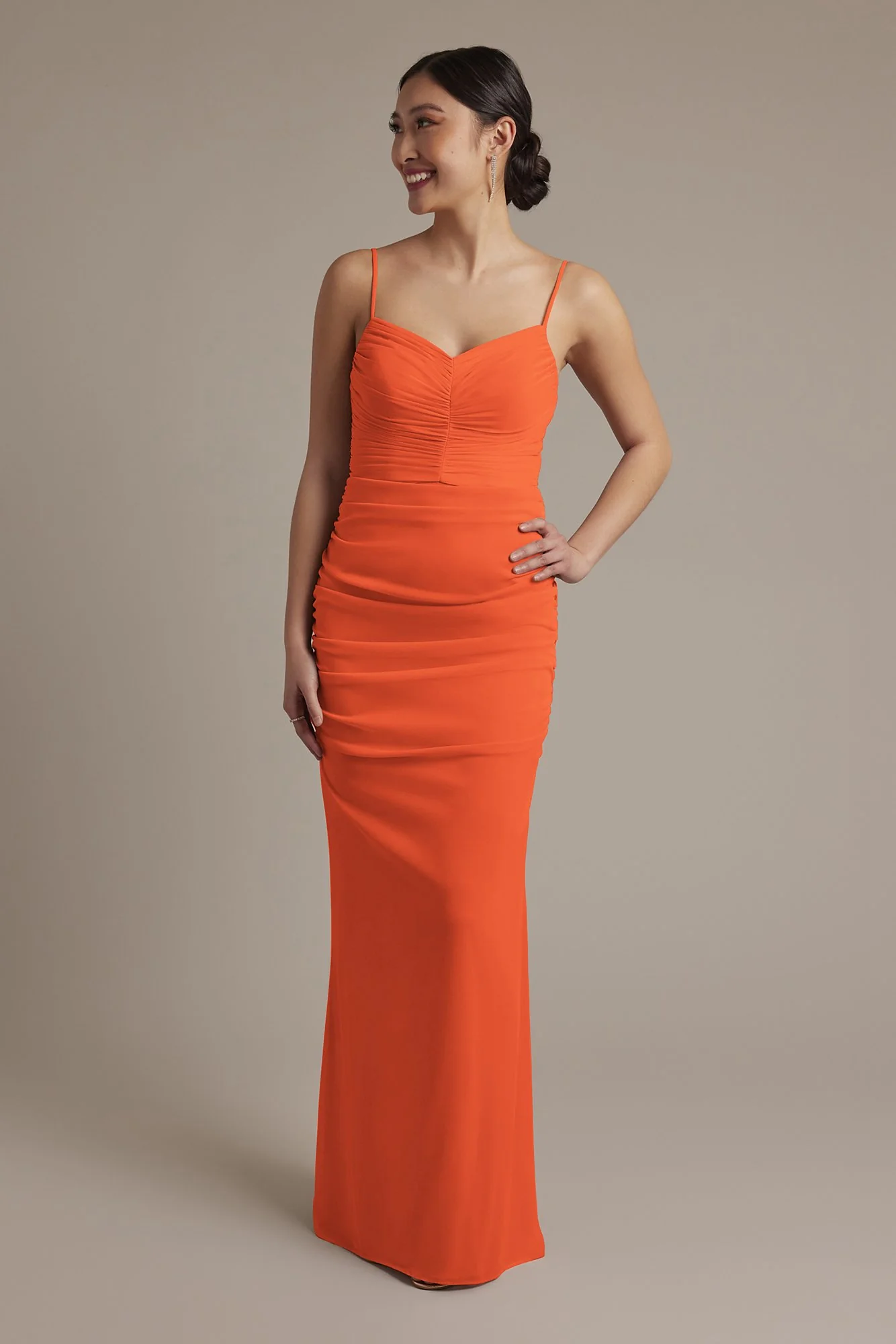 Mesh Ruched Sweetheart Dress - Image 13