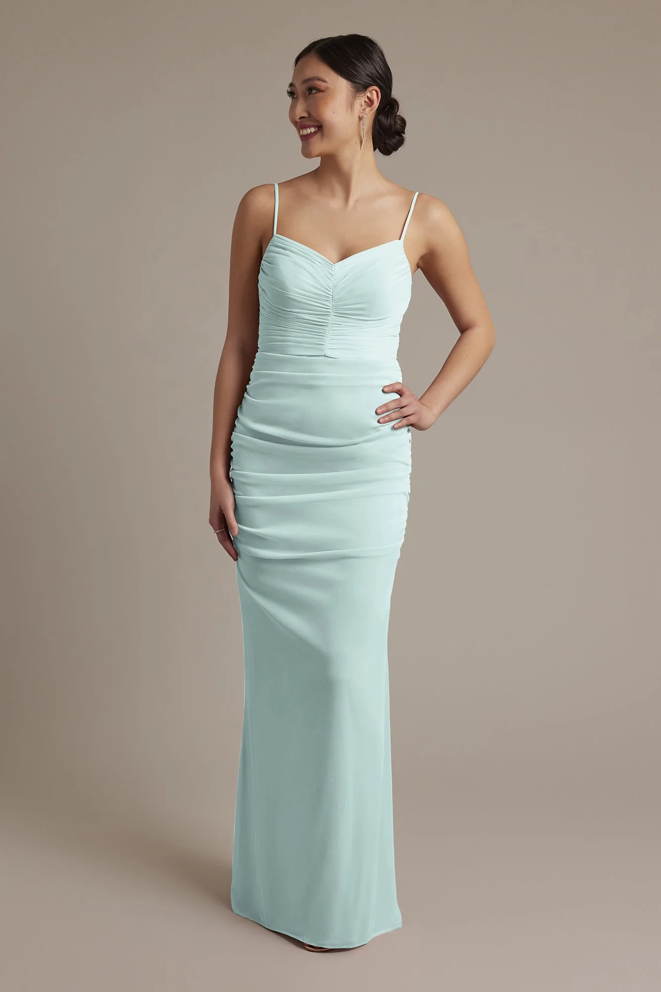 Mesh Ruched Sweetheart Dress - Image 14