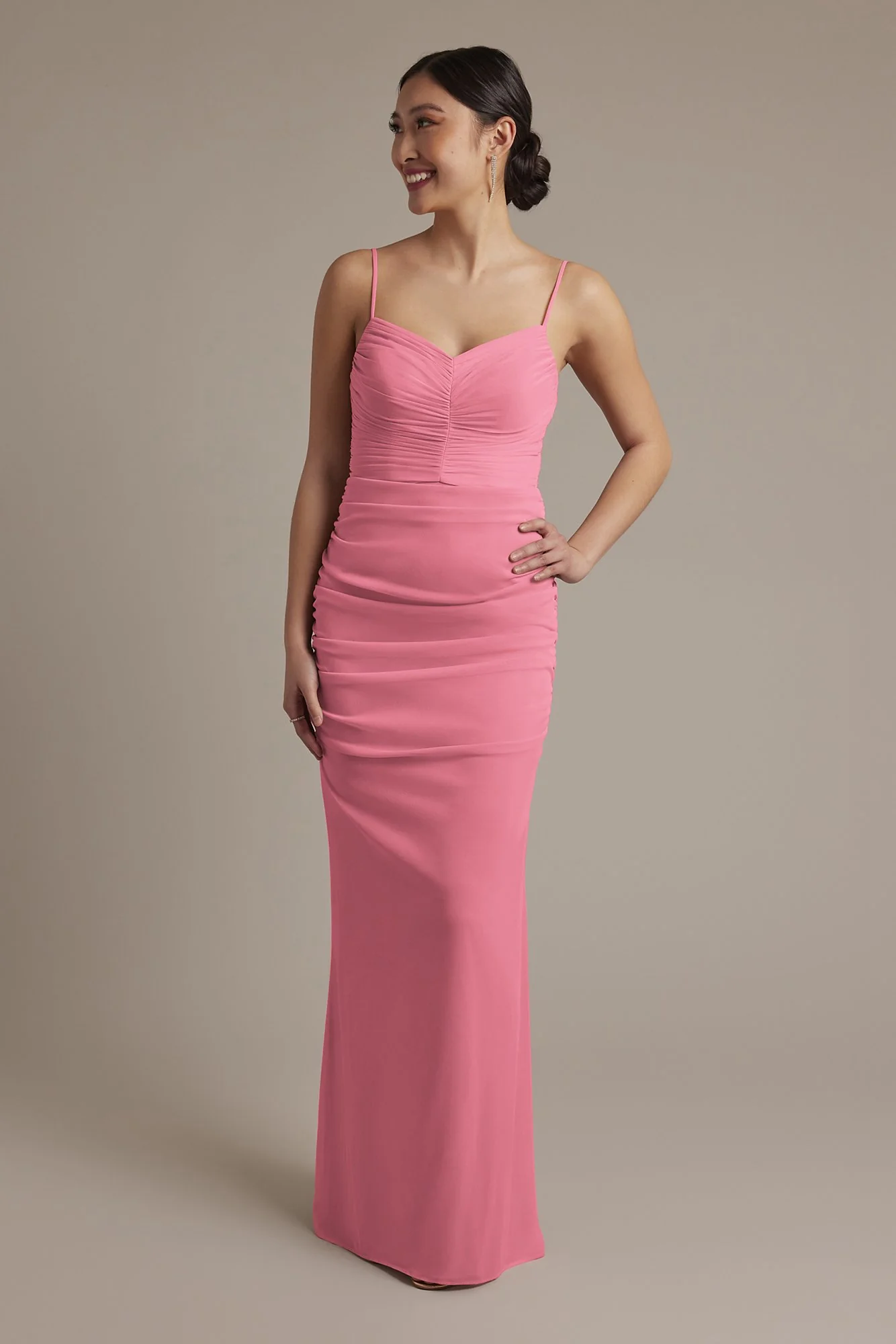Mesh Ruched Sweetheart Dress - Image 19