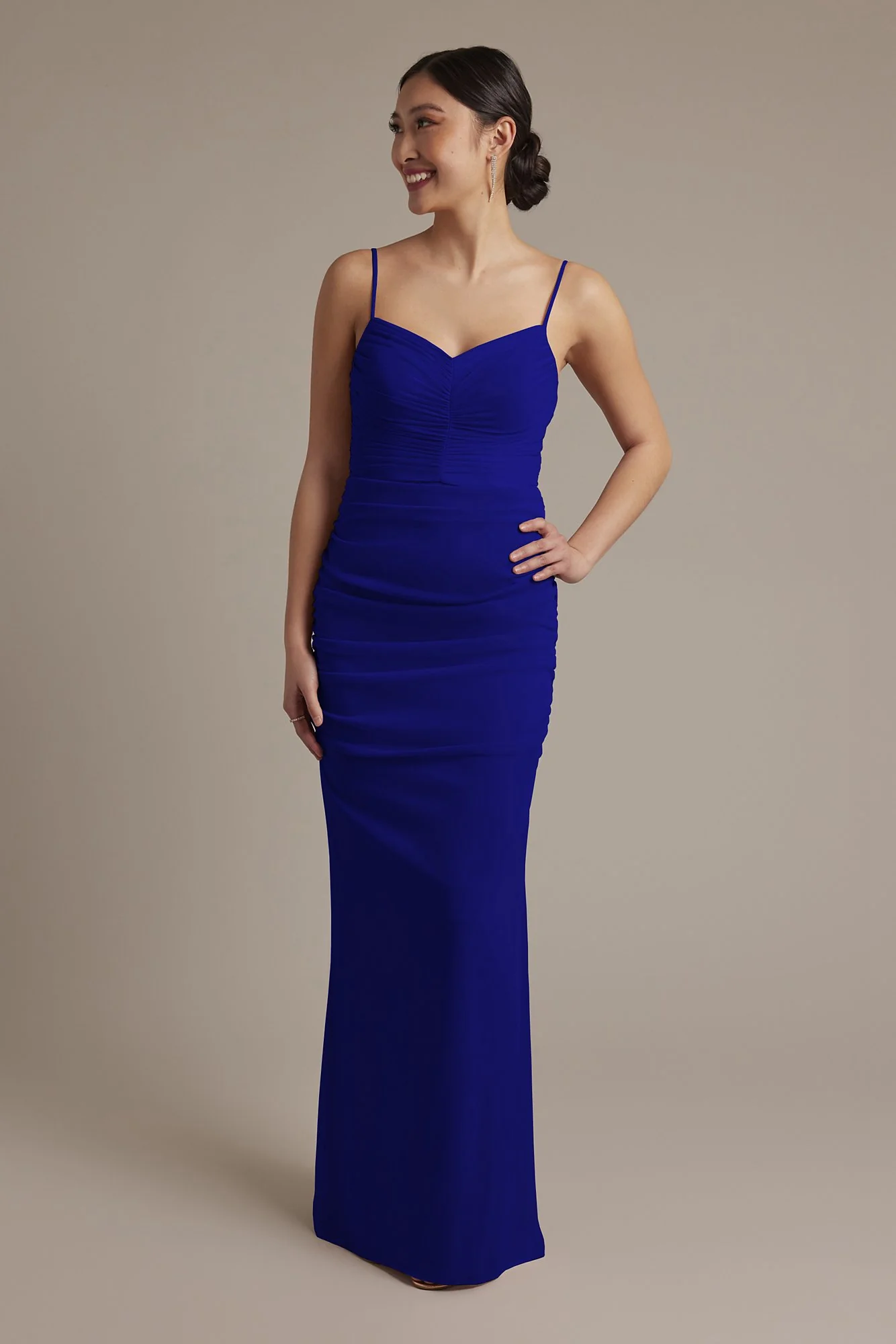 Mesh Ruched Sweetheart Dress - Image 21