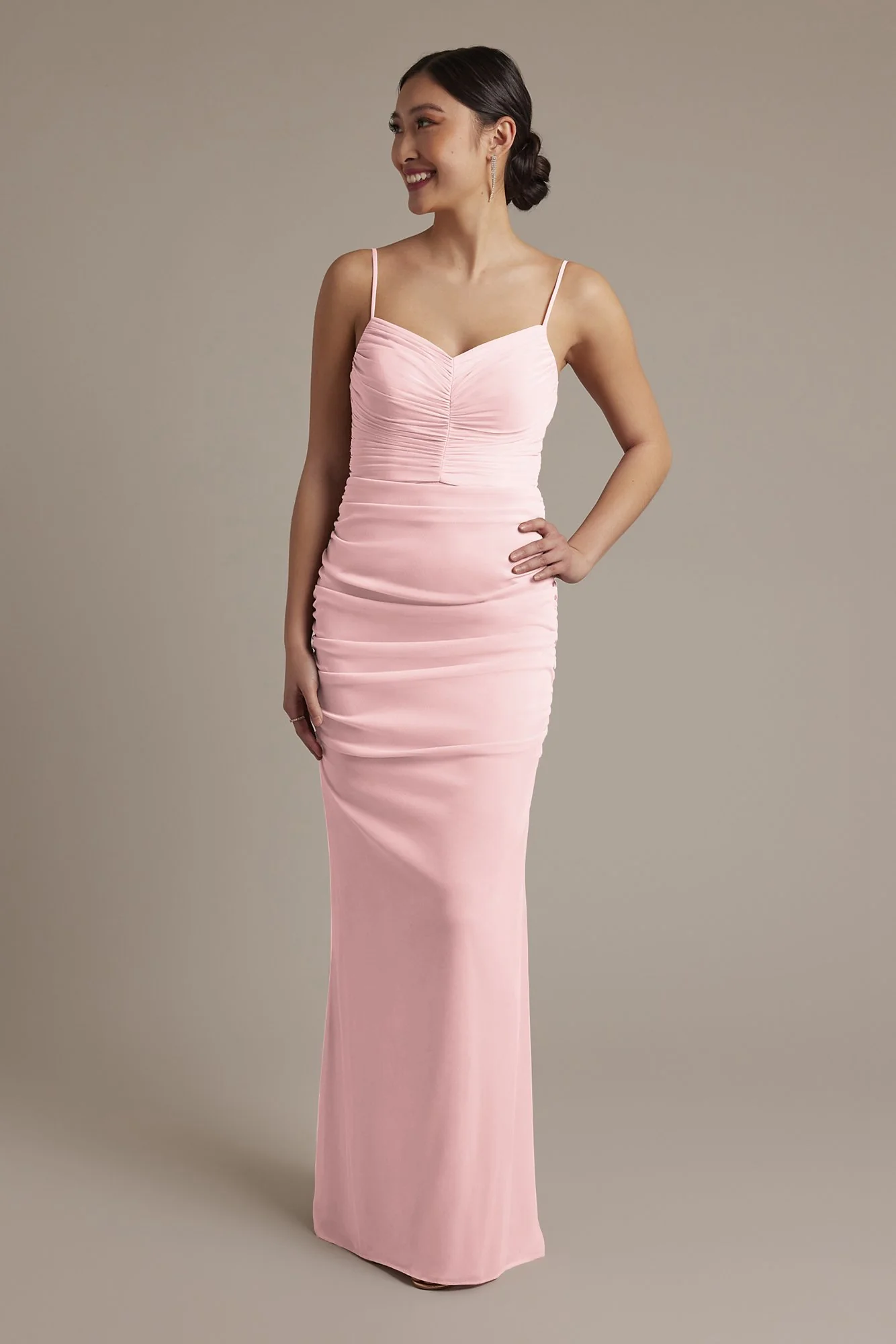 Mesh Ruched Sweetheart Dress - Image 23