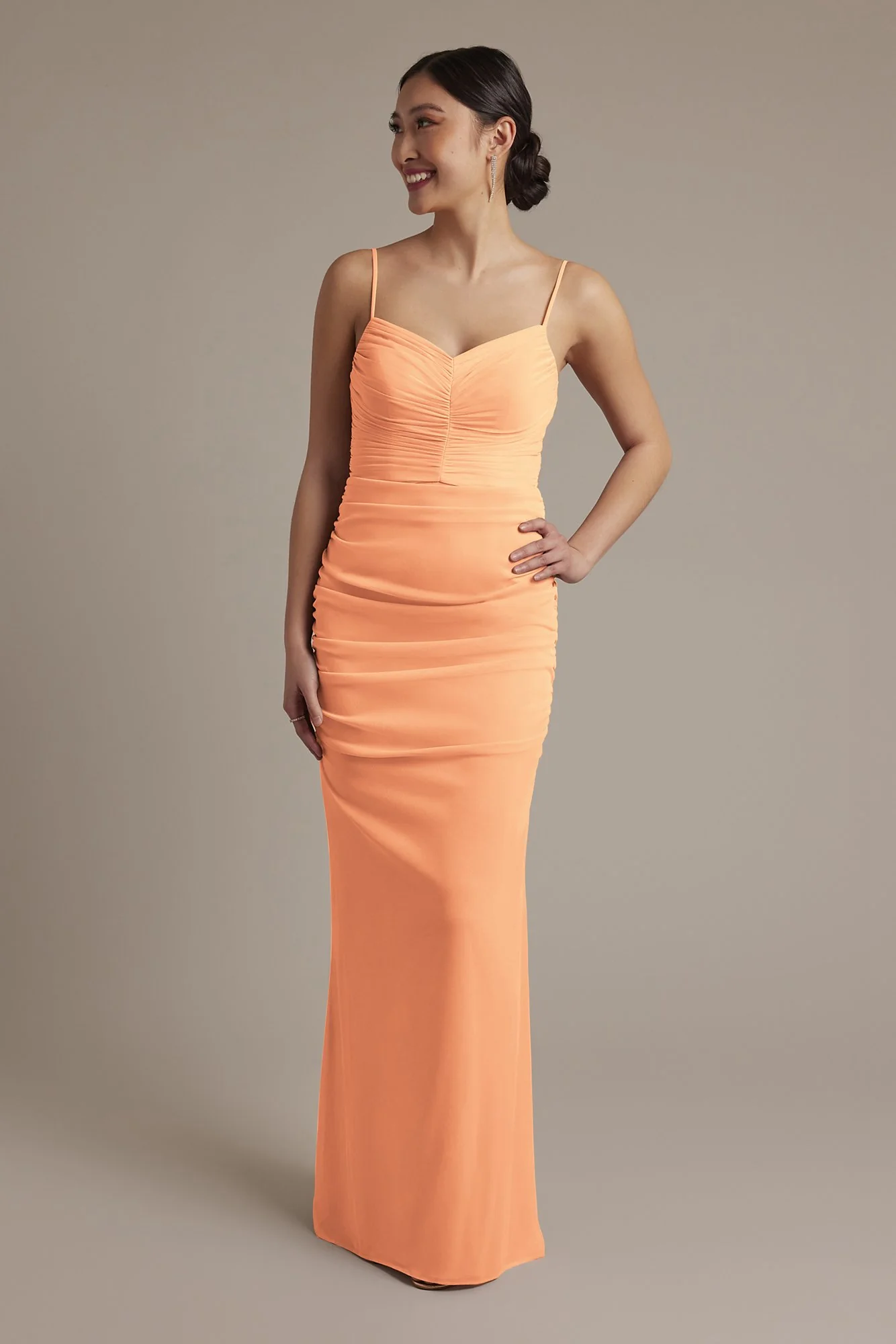 Mesh Ruched Sweetheart Dress - Image 25