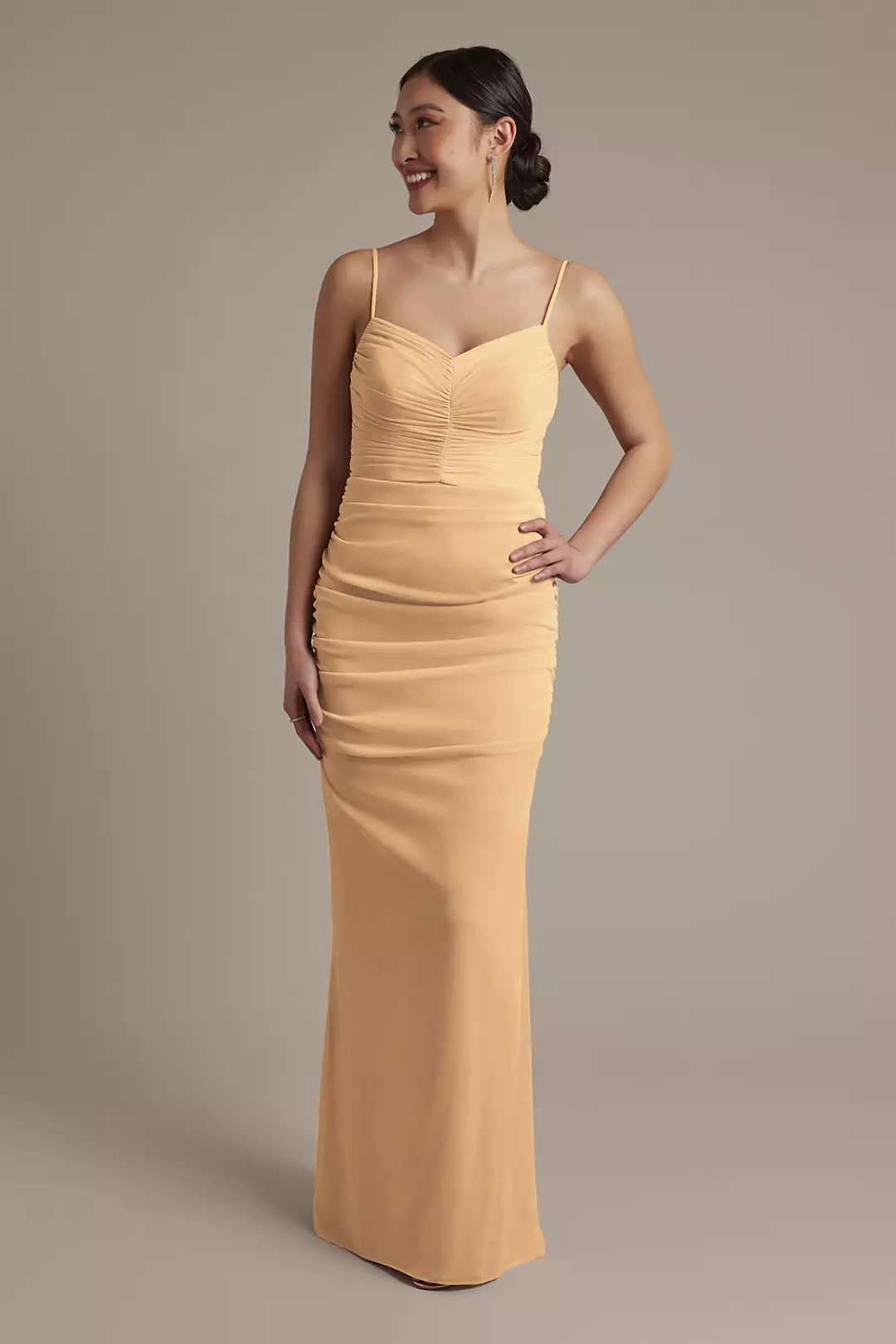 Mesh Ruched Sweetheart Dress - Image 30