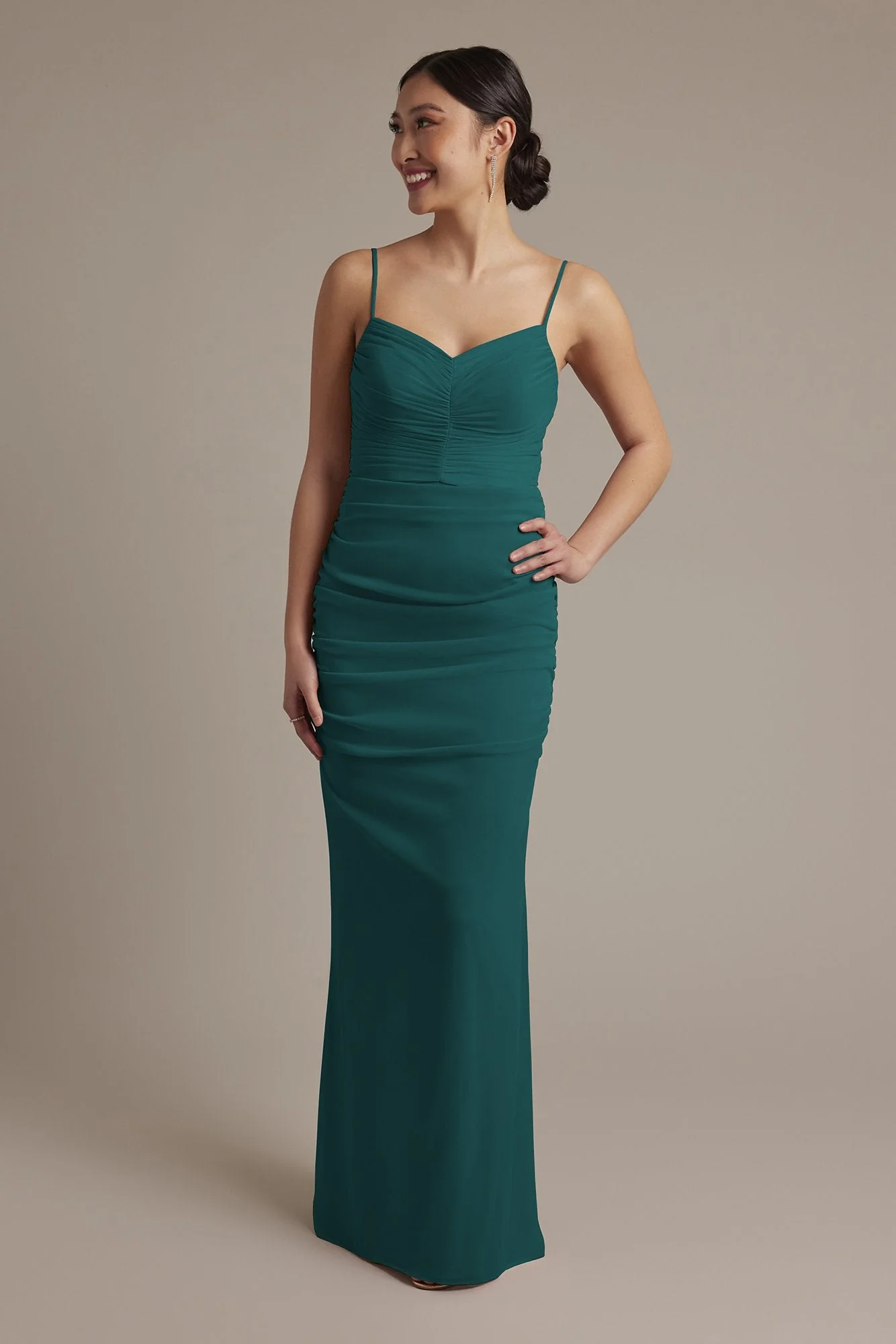 Mesh Ruched Sweetheart Dress - Image 33