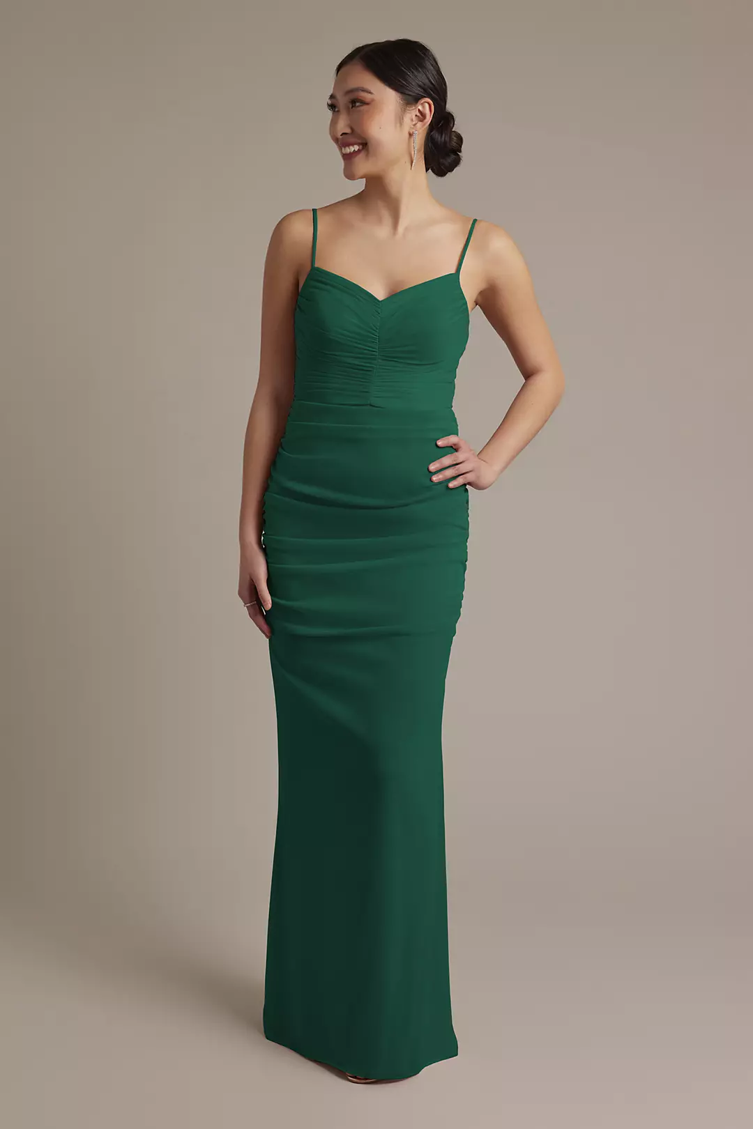 Mesh Ruched Sweetheart Dress - Image 37