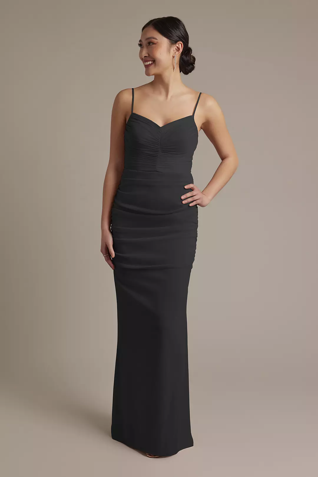 Mesh Ruched Sweetheart Dress - Image 47