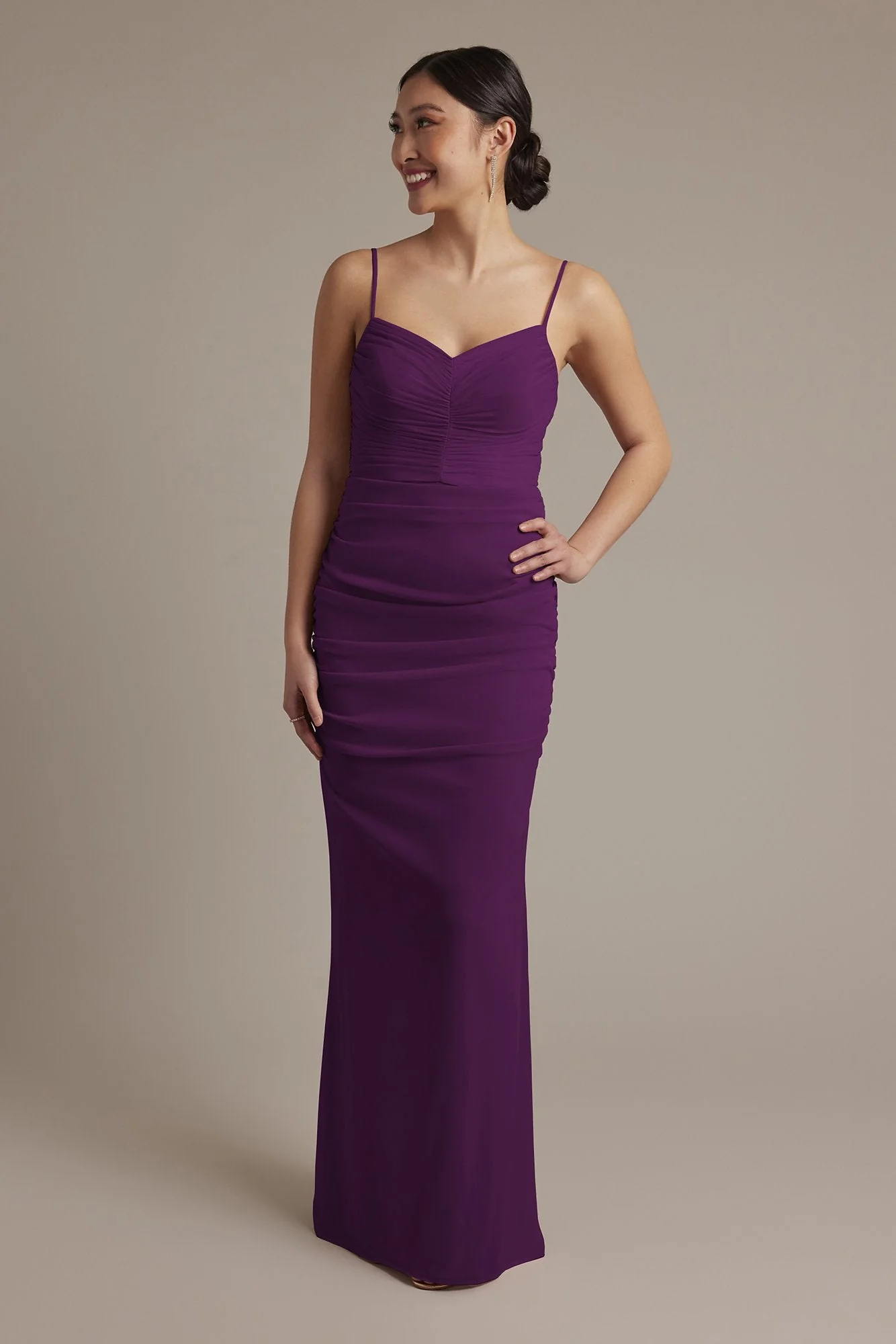 Mesh Ruched Sweetheart Dress - Image 61