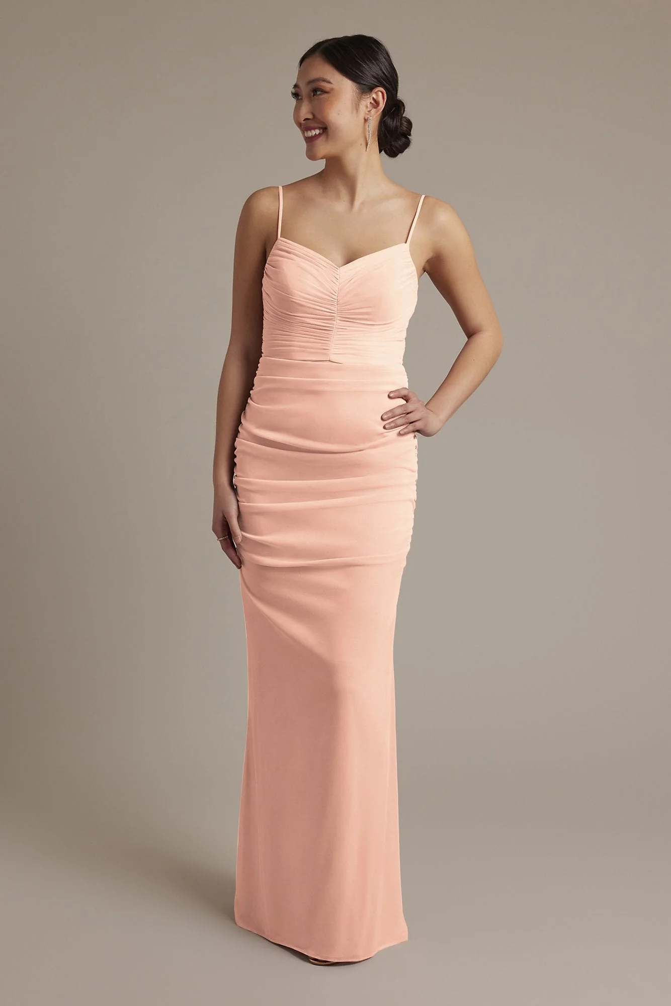 Mesh Ruched Sweetheart Dress - Image 62