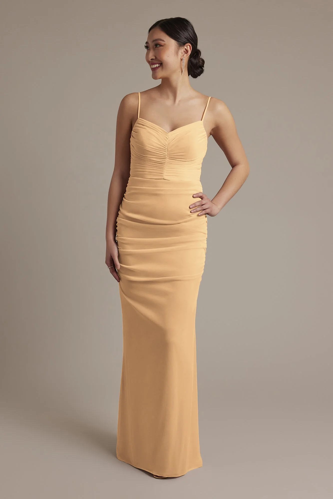 Mesh Ruched Sweetheart Dress - Image 71
