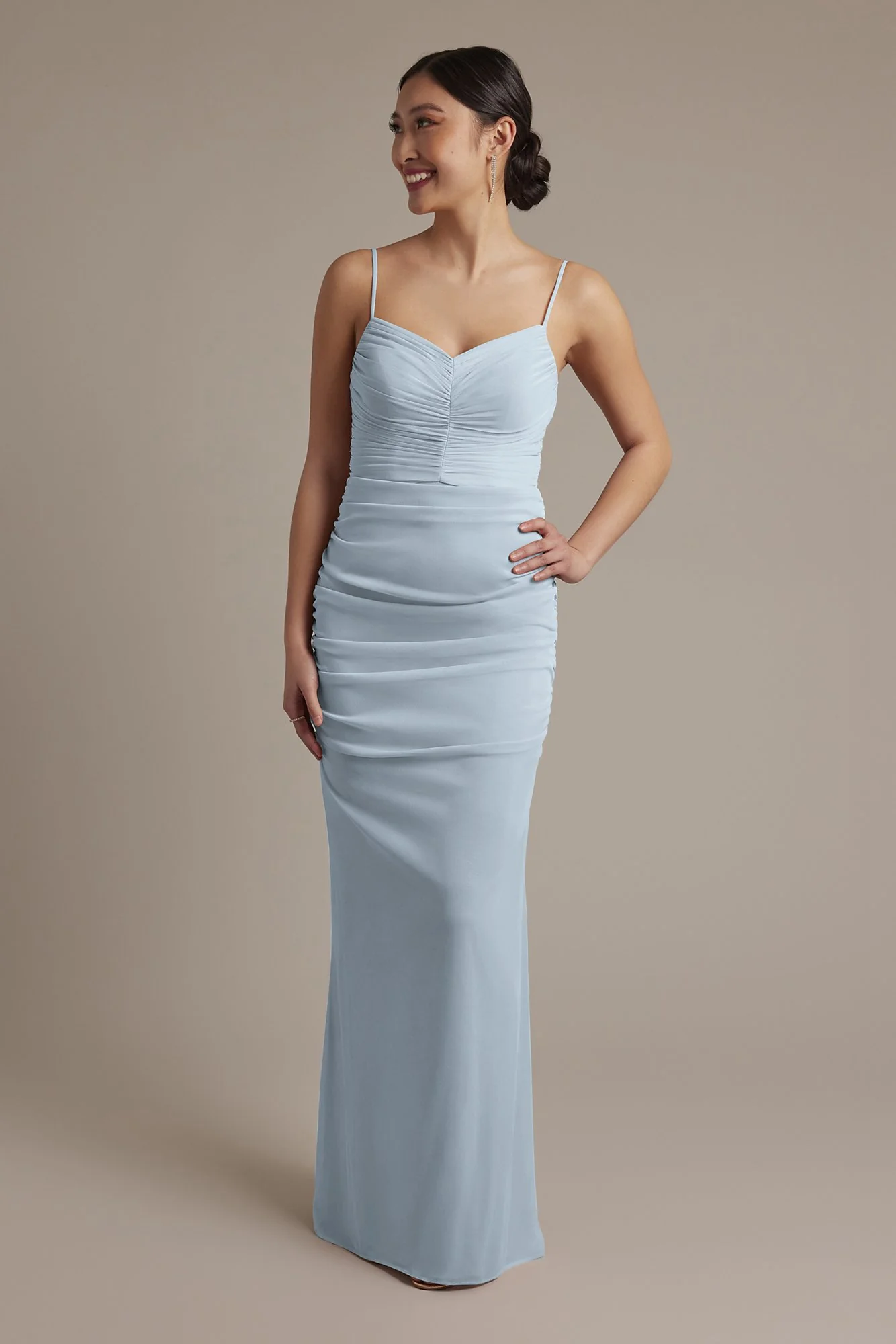 Mesh Ruched Sweetheart Dress - Image 8