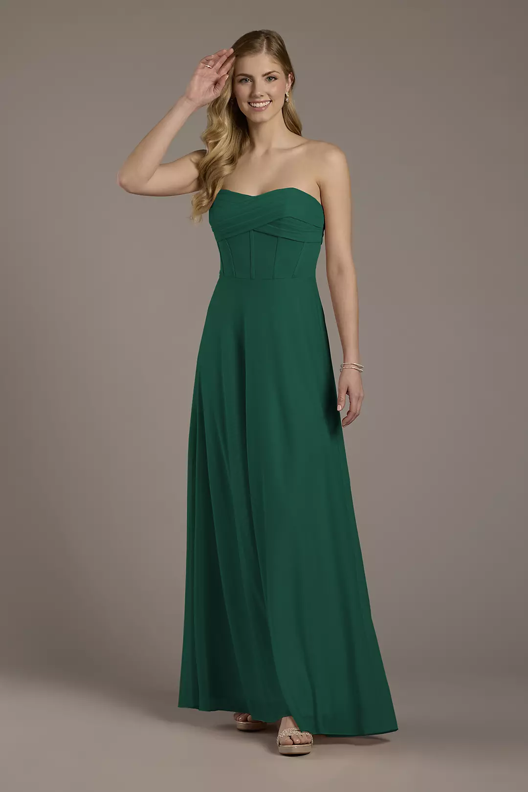 Mesh Twist Bodice Corset A-Line Dress - Image 51